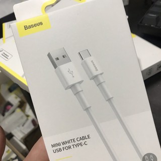 ✅ [BH 13 tháng] - Cáp sạc nhanh 2.4A Baseus Mini White cho iPhone / Type C / Micro USB