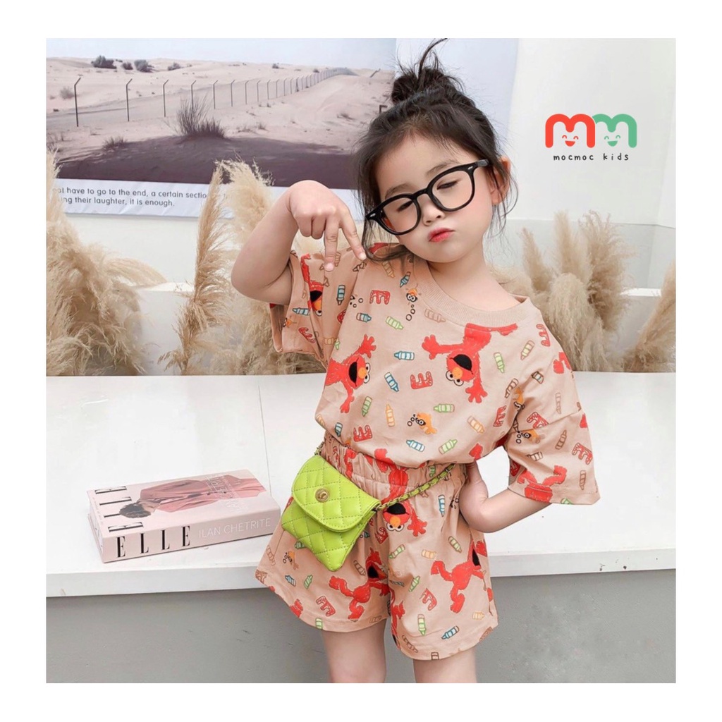 Đồ bộ bé gái mùa hè mát mẻ thun cotton mềm mịn đẹp co dãn thoải mái cho bé 8kg đến 44kg