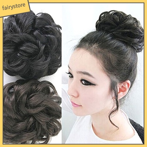 Búi Tóc Giả Xoăn Gợn Sóng Thời Trang Cho Nữ