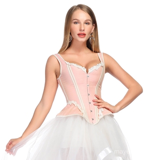 Shapewear stage performance corset top Shoulder strap embroidery pattern waist