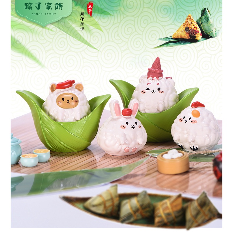 Đồ chơi Mô Hình bánh ú đồ chơi nhập vai bánh ú trưng bày trang trí tết đoan ngọ trang trí bể cá chậu cảnh