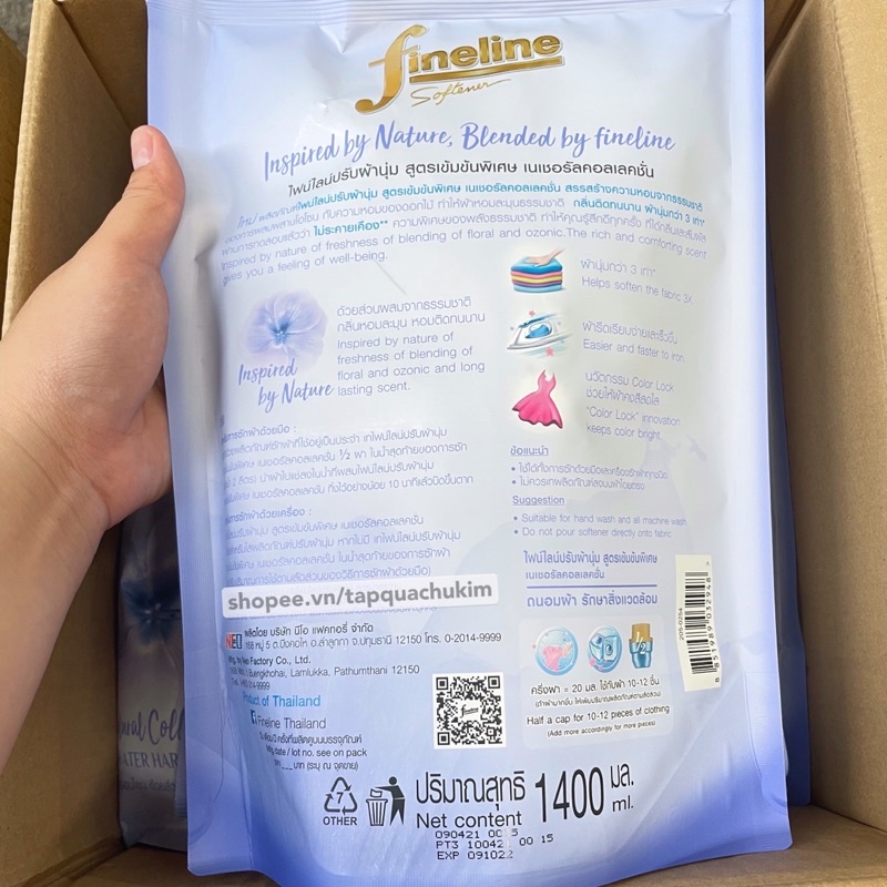 Nước xả FINELINE 1.4L Thái hương Water Harmony (thơm hơn COMFORT Thái) - tapquachukim