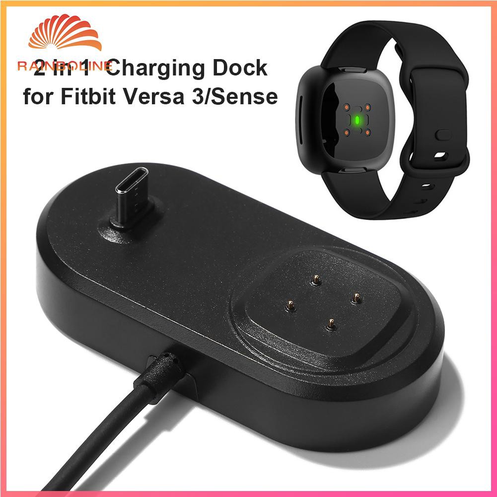 Đế Sạc Chuyên Nghiệp 2 Trong 1 Cho Đồng Hồ Thông Minh Fitbit Versa 3