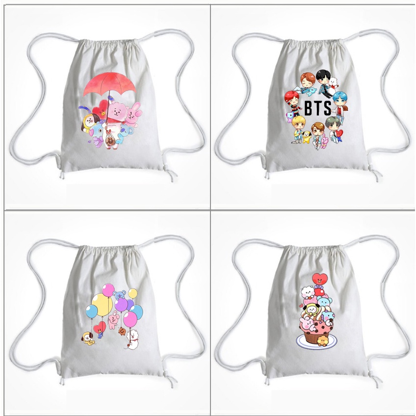 Balo Dây Rút bangtan Túi Rút army BLRI1 kpop thời trang cute dễ thương
