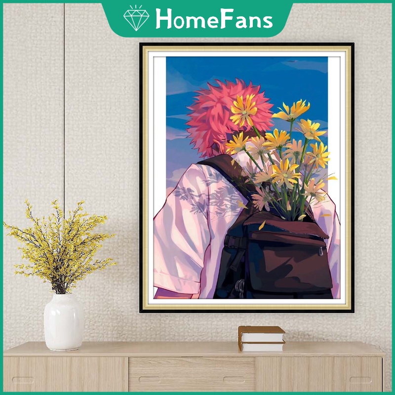 Jujutsu Kaisen Bộ Tranh Đính Đá 5D Tự Làm Hình Anime 30x40cm / 40x50cm