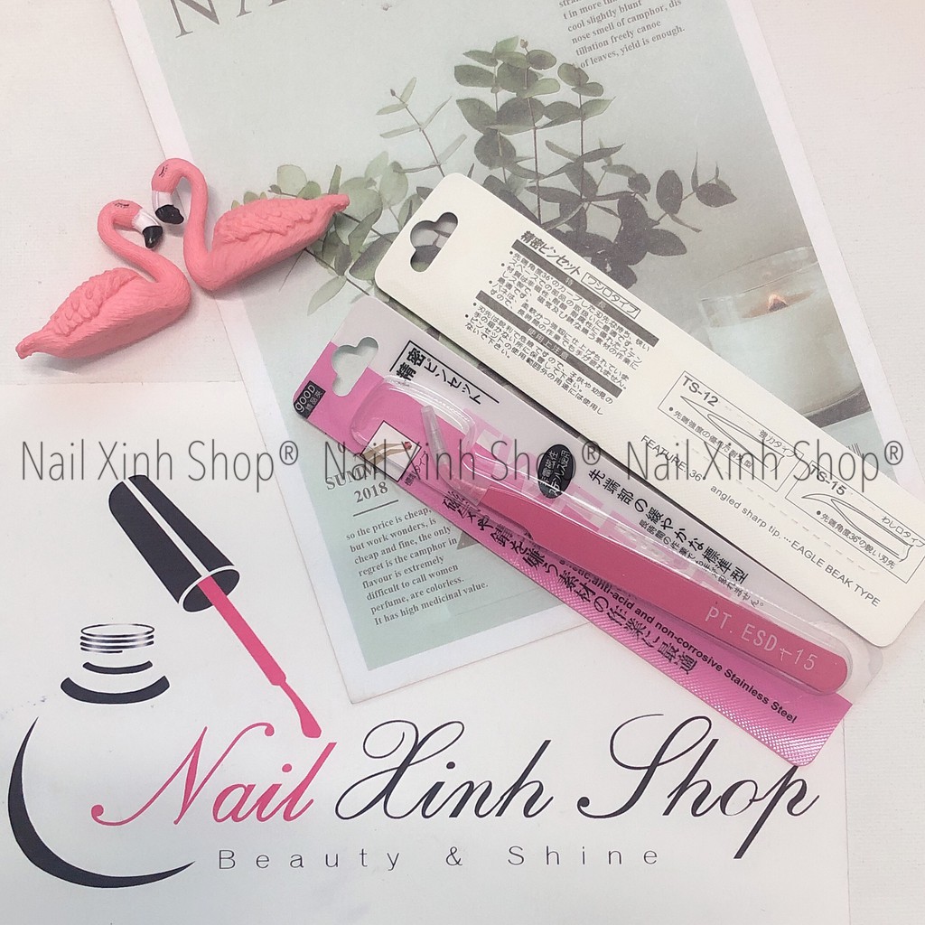 Nhíp gắp đá nail, nhíp gắp mi, dụng cụ nail - mi cao cấp, chuyên dụng nail - mi salon hot 2020