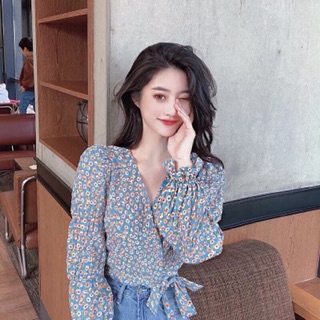 ÁO CROPTOP HOA CỘT EO (KÈM HÌNH THẬT)