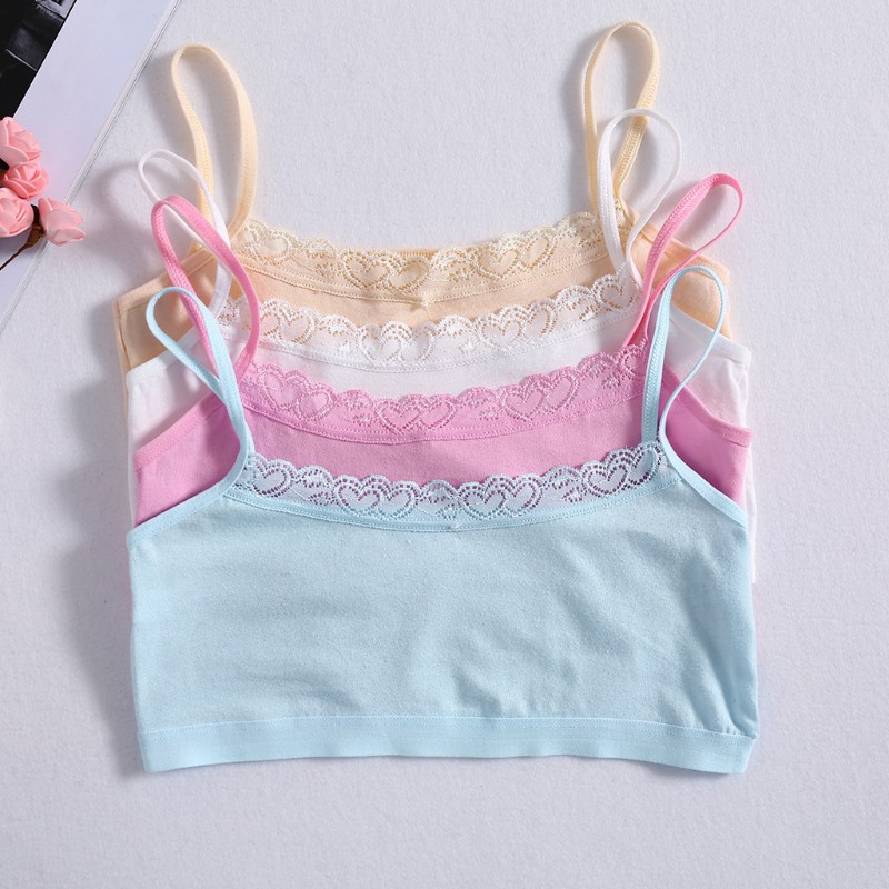 Áo Ngực Cotton Phối Ren Phong Cách Mary Girl