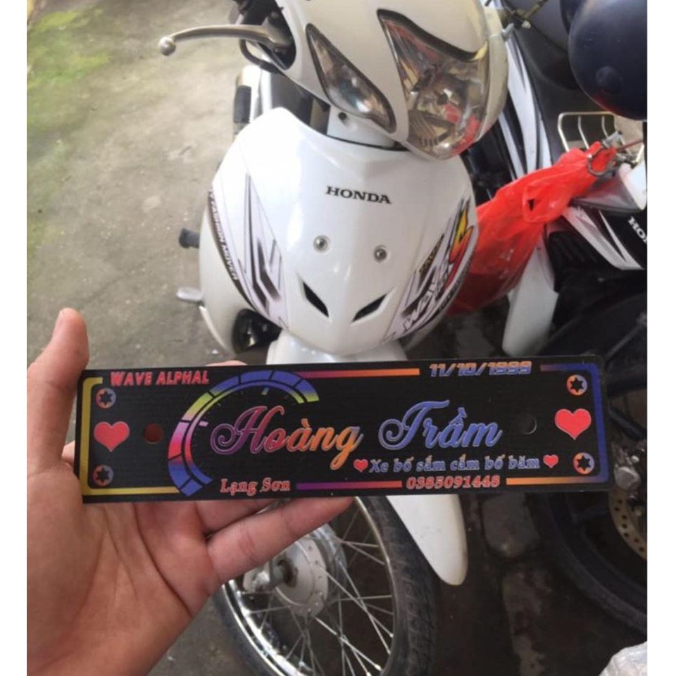 Bảng tên xe máy , Ốc titan gắn bảng tên