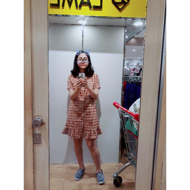 Đầm Nữ caro đuôi cá bèo cực hot