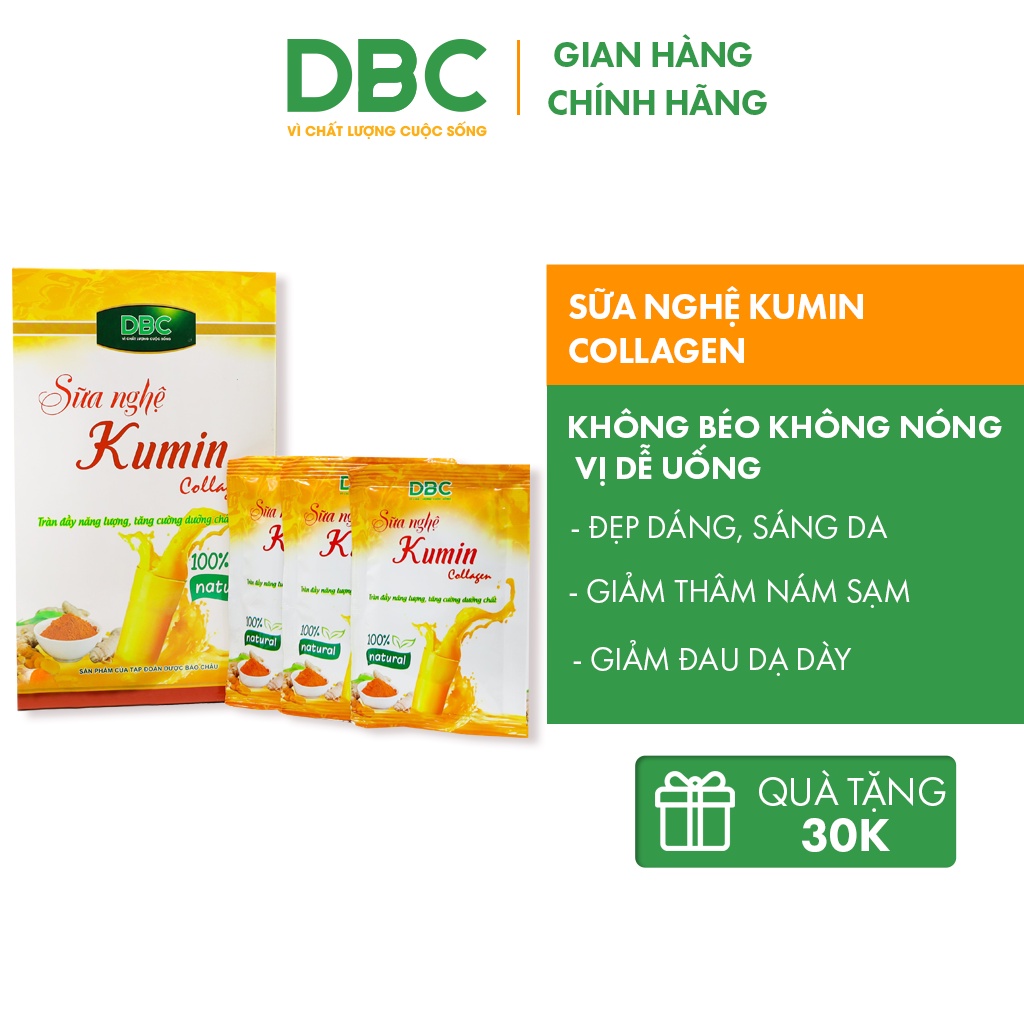 Sữa nghệ KUMIN Collagen Nano Curcumin 300g Dùng Thay Tinh Bột Nghệ, Làm Đẹp Da, Giảm Đau Dạ Dày