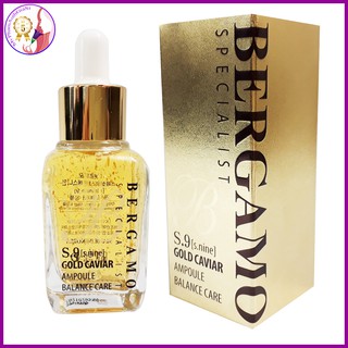 Huyết thanh trứng cá tầm bergamo s9 gold caviar ampoule balance care