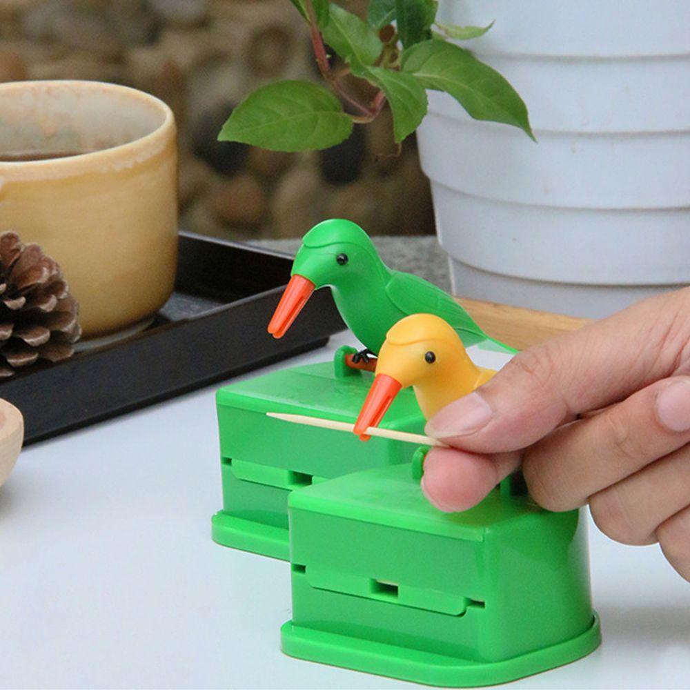 KUNHEV Hộp Đựng Tăm Xỉa Răng Tự Động Hình Chim Ruồi Độc Đáo Trang Trí Nhà Cửa