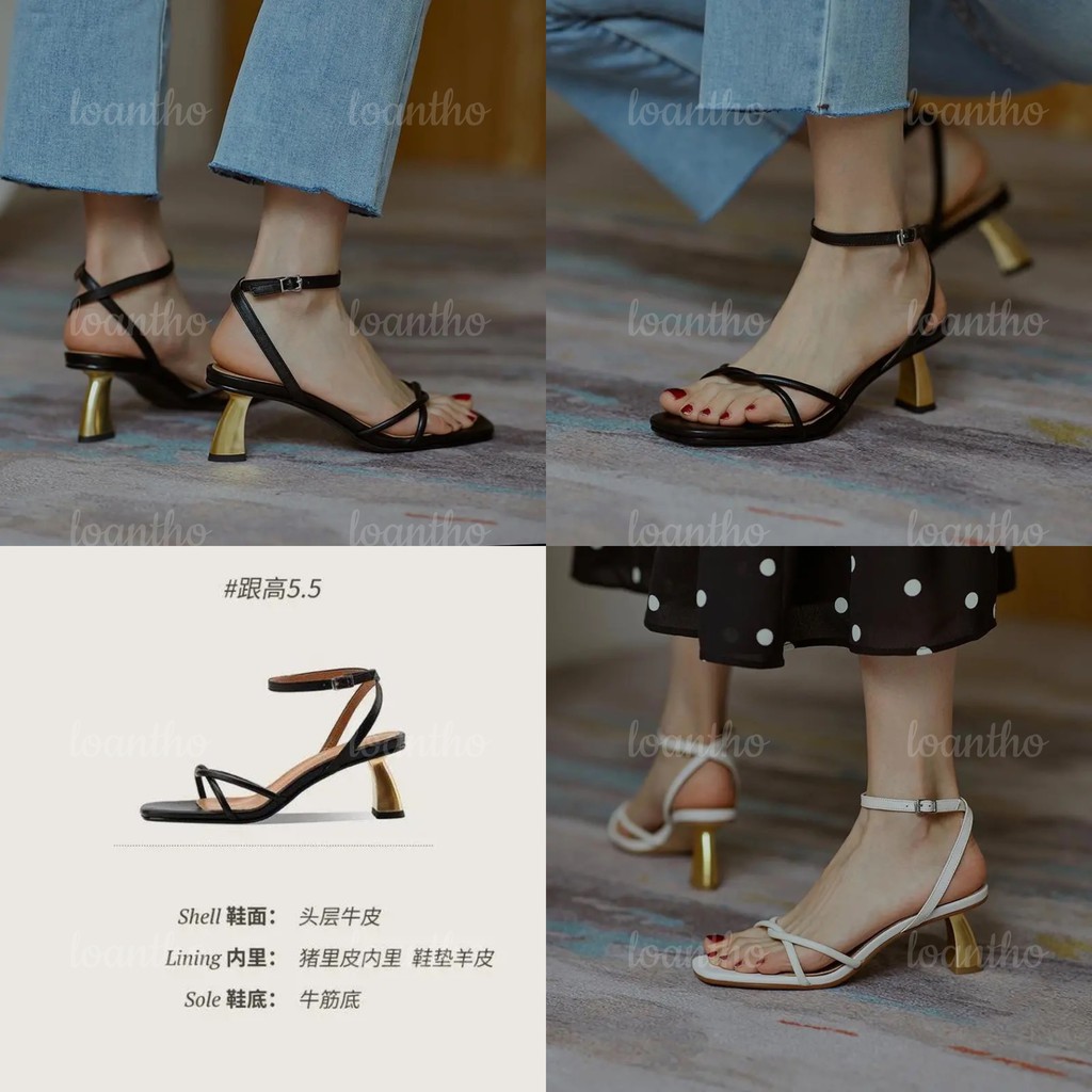 MỚI NHẤT Dép sandal nữ cao gót quai mảnh nhiều mẫu đủ size