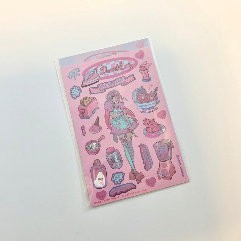 Nhãn Dán Trang Trí Sổ Tay Hình Cô Gái Dễ Thương diy