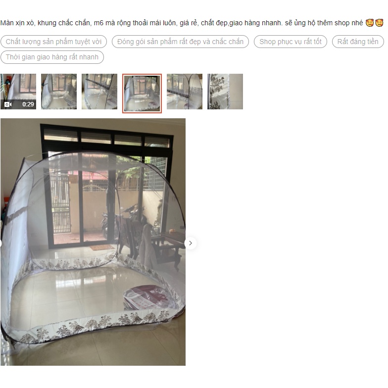 Màn chụp tự bung đỉnh vuông Mùng chụp chống muỗi tự bung gấp gọn nhiều kích thước