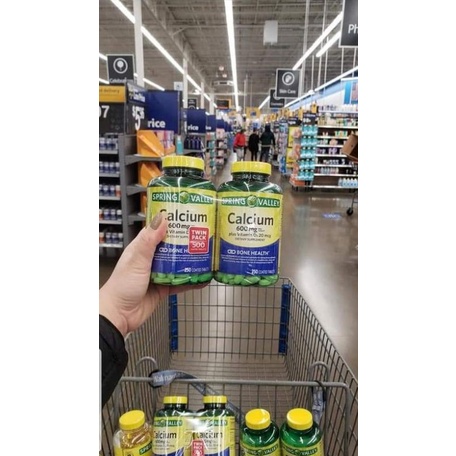 SPRING VALLEY Natural CALCIUM 600mg + VITAMIN D3 - 800 IU