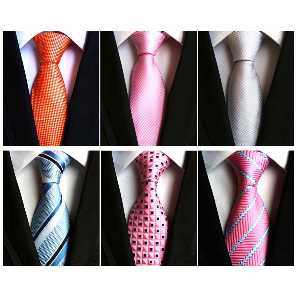 Cà Vạt Nam 100% Lụa Họa Tiết Sọc Cổ Điển