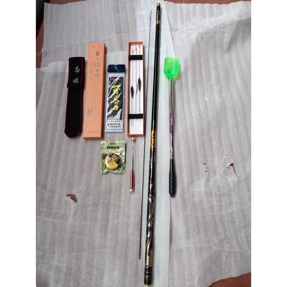 Combo Câu đài  Cần Tiểu Ngư Vương 6H + Tặng kèm Ngọn phụ.