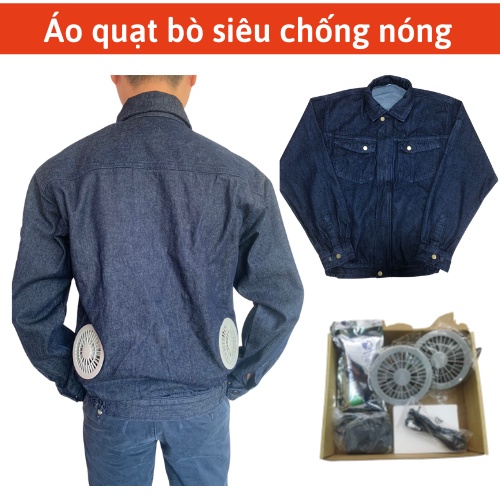 [AQ03]- Áo quạt Bò siêu chống nóng. TẶNG ĐÁ KHÔ KHI MUA CẢ BỘ ÁO VÀ QUẠT