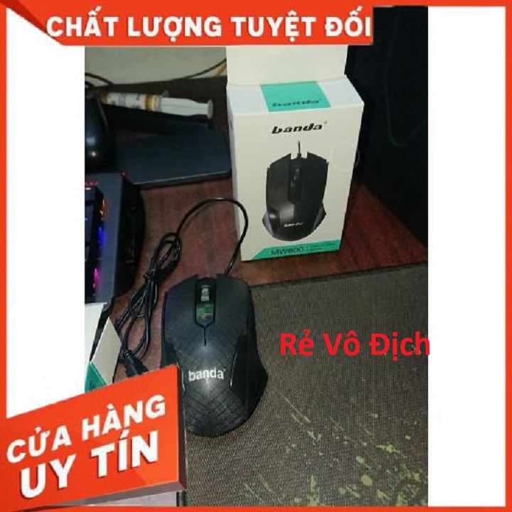 [HCM] Chuột Văn Phòng Có Dây BANDA MW600 Màu Đen Vừa Tay Chính Hãng