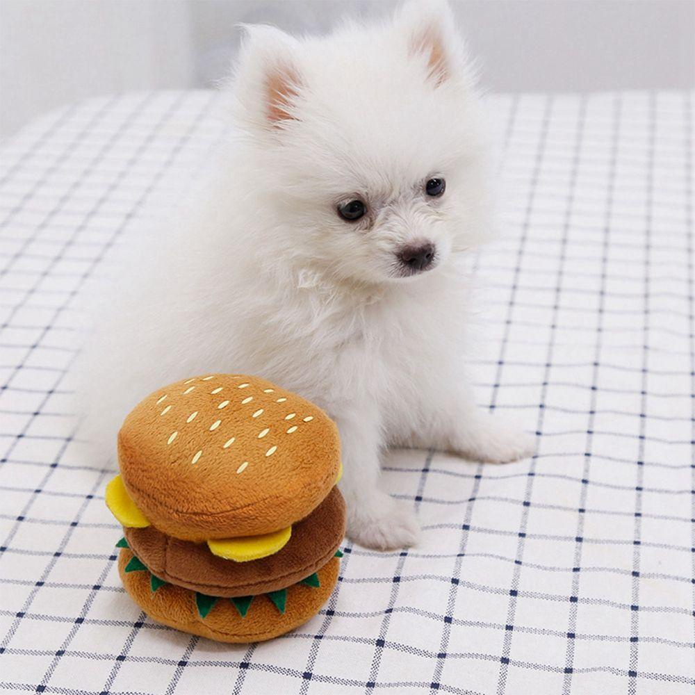 Đồ Chơi Nhồi Bông Hình Bánh Hamburger Khoai Tây Chiên Dễ Thương Cho Thú Cưng