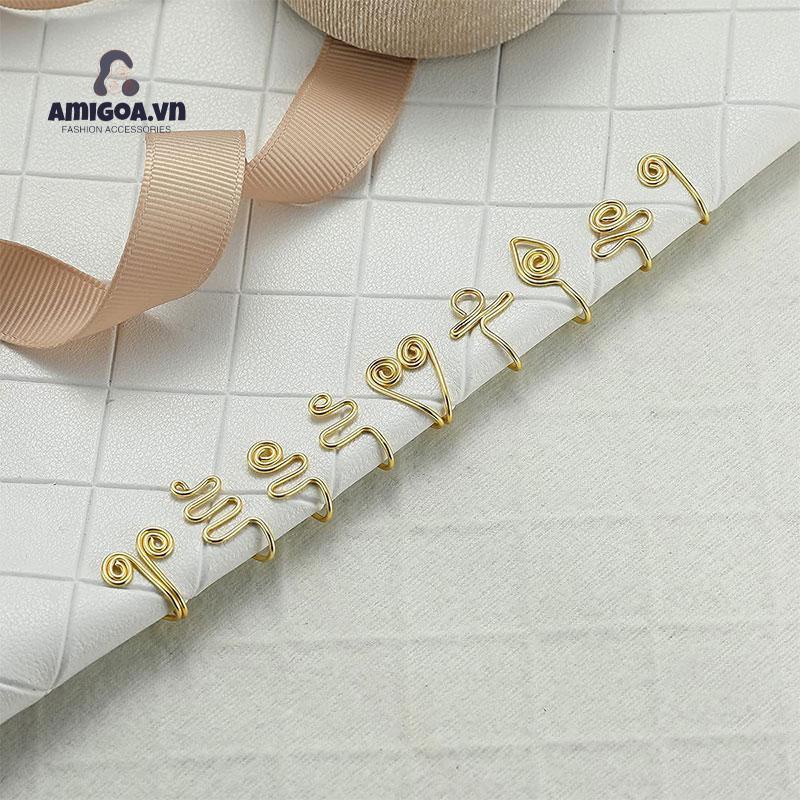 Khuyên Xỏ Mũi Hình Chữ U Không Cần Xỏ Lỗ