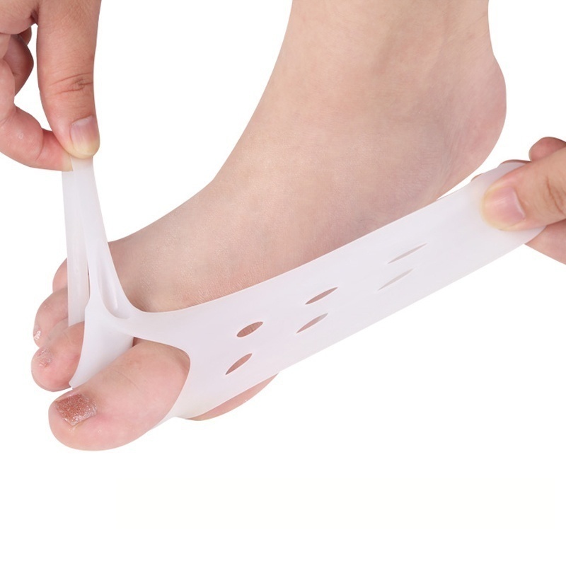1 Cặp Dụng Cụ Tách Ngón Chân Bằng gel Silicone Hai Lỗ Bảo Vệ Ngón Tay Cái Và Điều Chỉnh bunion