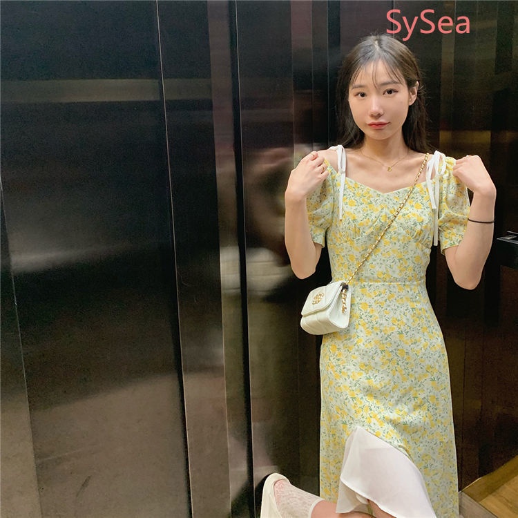 Đầm Nữ Phối Bèo Nhún Phong Cách Hàn Quốc