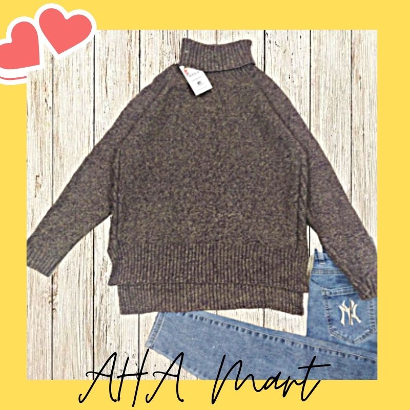 Áo len nữ cao cổ,áo len cổ lọ dài tay dày dặn phom dáng rộng freesize phong cách Ulzzang Hàn Quốc Unisex