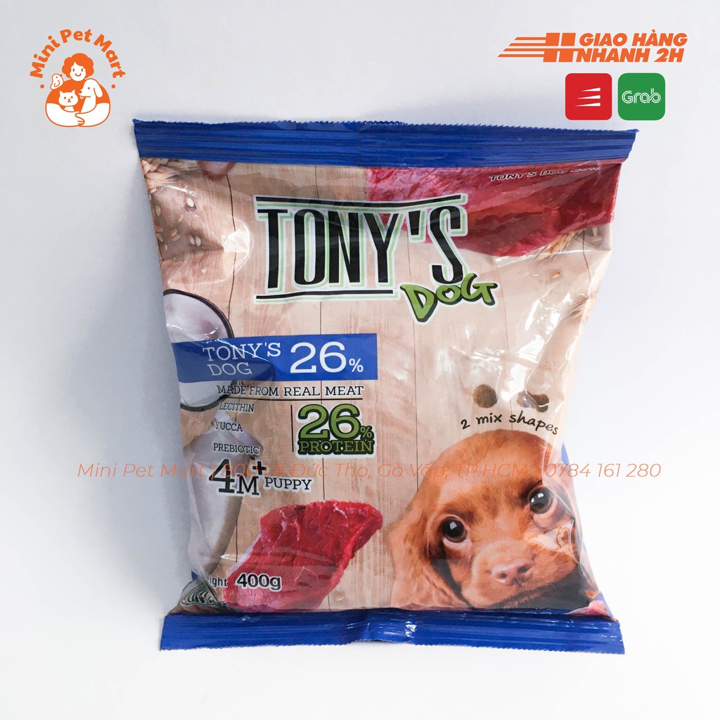 Thức ăn hạt khô cho chó con TONY's DOG 400g