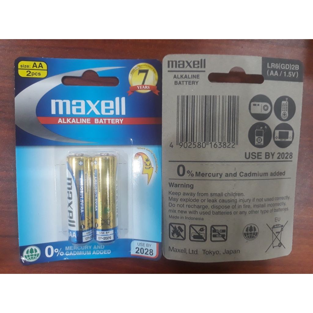 Pin AA Maxell Alkaline- Pin AALR6 Hàng chính hãng