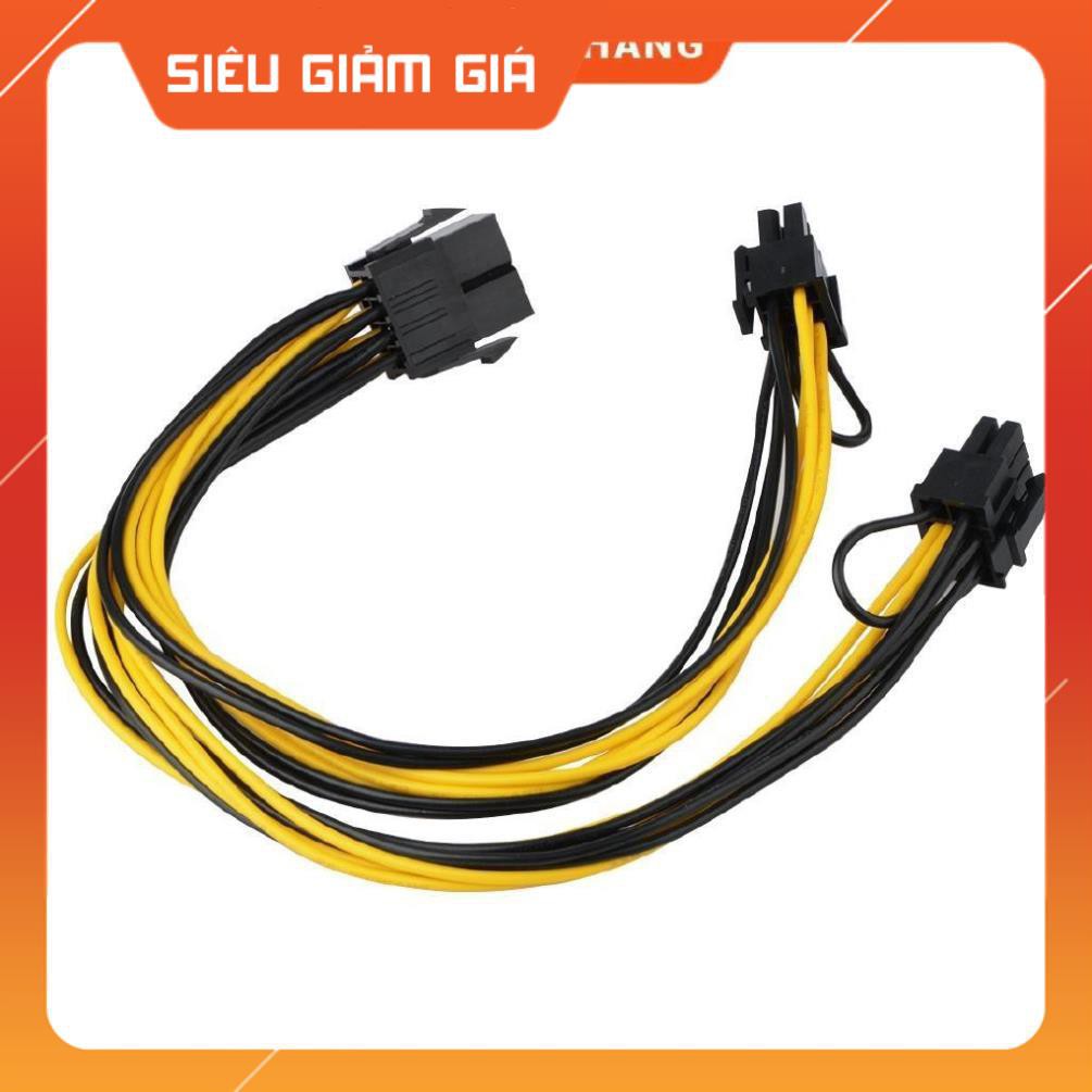 Dây chuyển đổi 8-Pin Female To Dual 8-Pin Power Splitter Cable PCIE PCI Express Mining Line