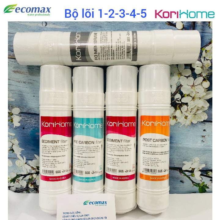 Combo 5 lõi lọc nước korihome , lõi lọc nước korihome , lõi lọc nước ro korihome