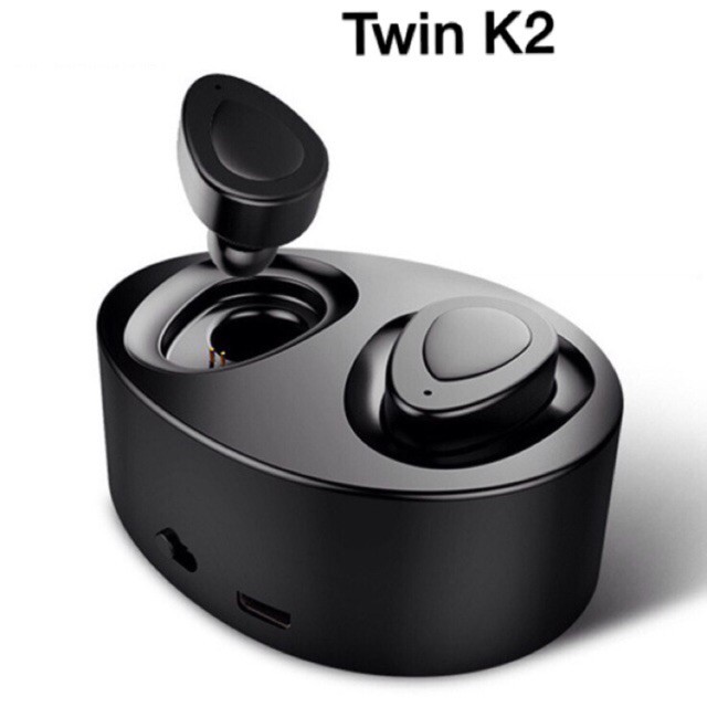 Tai Nghe Bluetooth TWS-K2 Wireless Earbuds iOS/Android V4.1 - Có dock sạc -DC3312