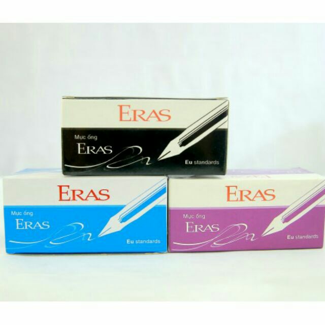 Mực ống Eras  E111 set 6 ống 2.6mm dùng bút máy chính hãng