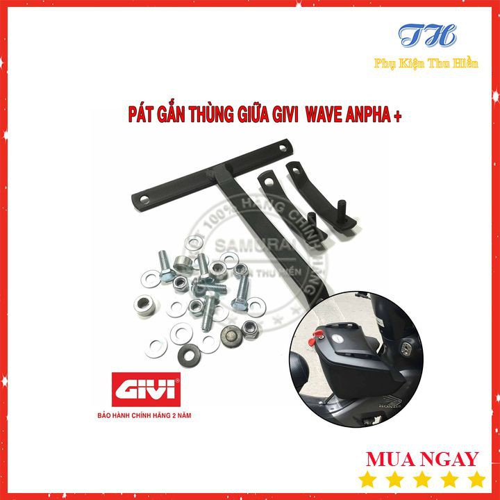 Pát Gắn Thùng Giữa Givi Cho Xe Wave Anpha +