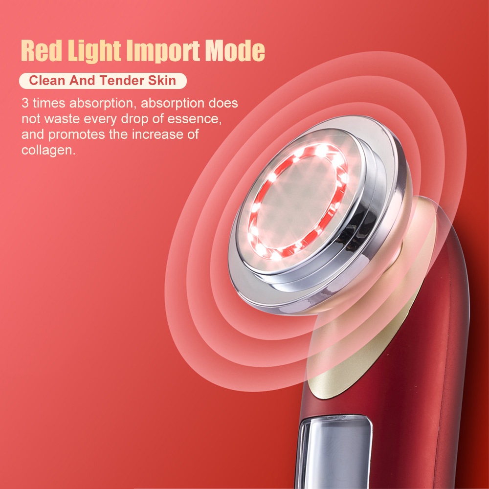 Máy Chăm Sóc Da Mặt Sử Dụng Điện Có Đèn LED Đỏ Và Xanh Dương Emscurrent
