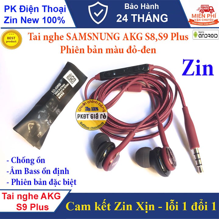 Tai nghe SAMSUNG AKG S9, S10 Plus, Màu đỏ đen, Âm bass vượt trội