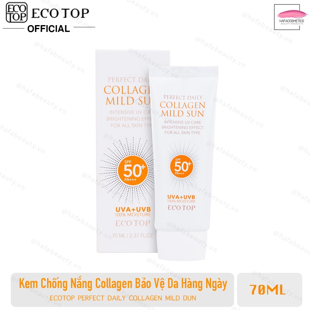 Kem chống nắng Ecotop Perfect Daily Collagen Mild Sun SPF50 70ml _ Ecotop Chính Hãng