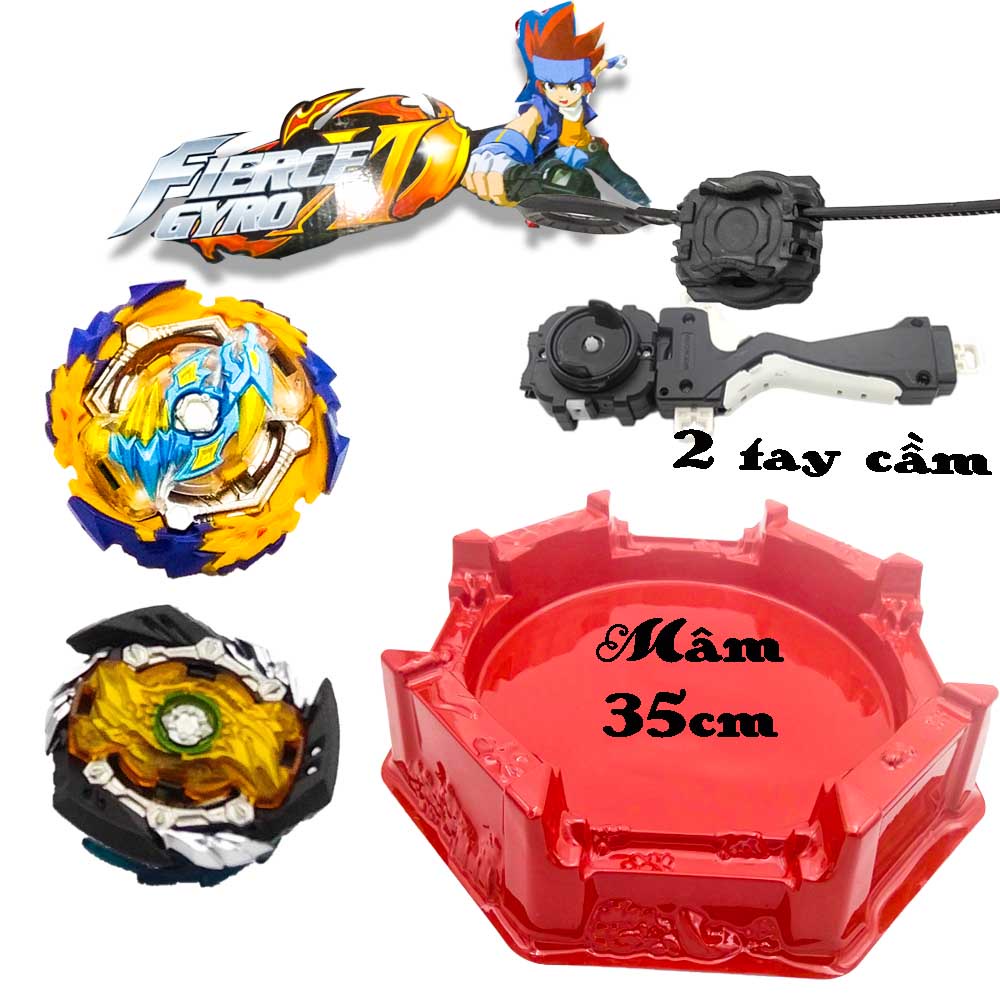 Bộ sàn đấu, con quay BeyBlade gồm sàn đấu + 2 con quay kim loại