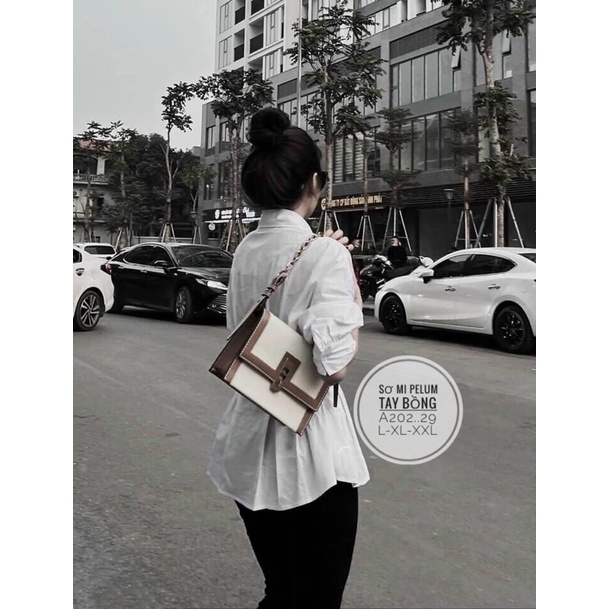 N.T BIGSIZE áo sơ mi tay phồng