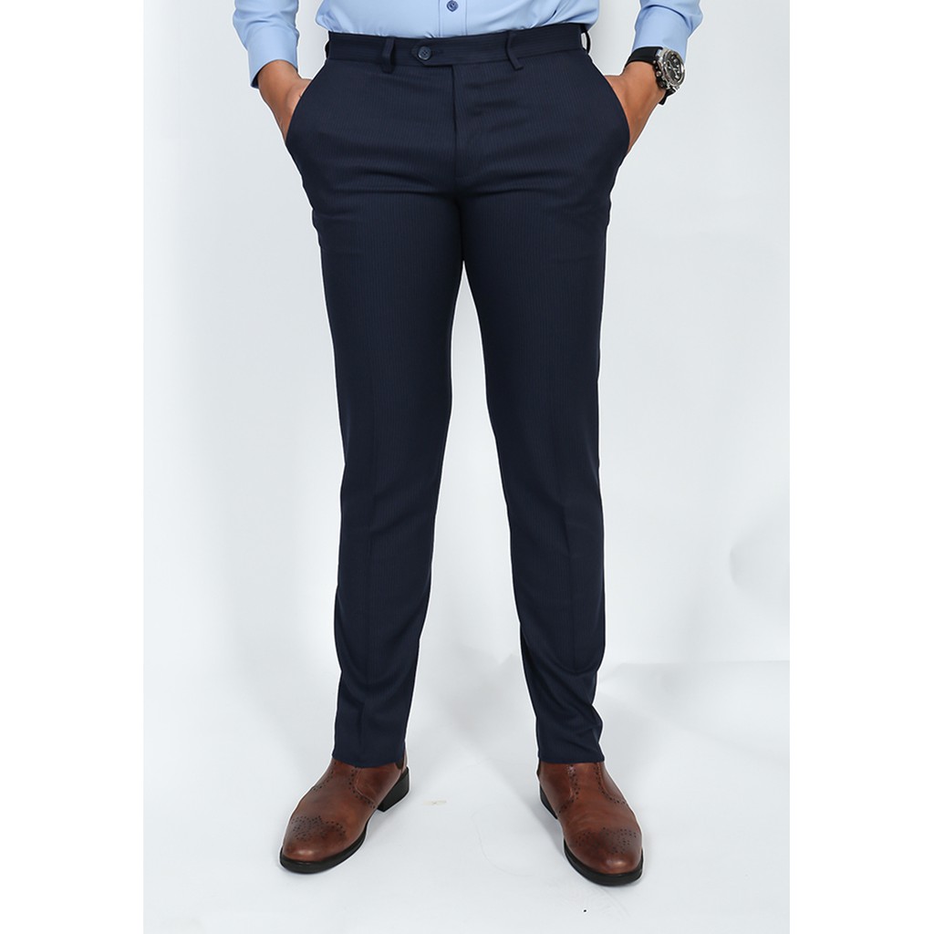 Quần tây nam Owen màu xanh sọc Slimfit - QS90897