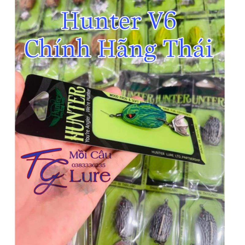 Mồi nhái giả câu lure lóc V6 HUNTER nặng 7.5g, chuẩn thái lan M19