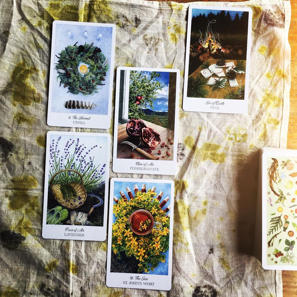 Bài Tarot The Herbcrafter's Tarot Tặng Hướng Dẫn Tiếng Anh Và Đá Thanh Tẩy E33