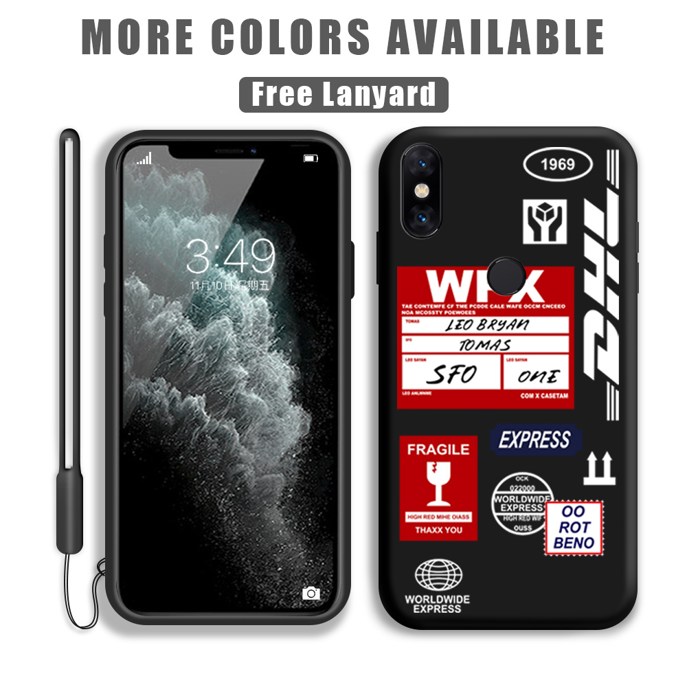 【Free Lanyard】Xiaomi Mi Poco M3 X3 NFC Pro MIX 3 2 2S PocoPhone Xiomi 5G cho DHL Express Customs Label Phone Case Liquid Silicone Casing Shockproof Full Cover Protective Cases Ốp lưng điện thoại ốp lưng Ốp điện thoại ốp trong