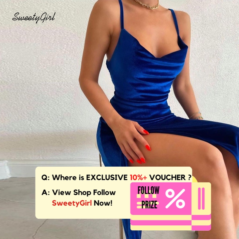 Đầm Midi Cổ Tròn Không Tay Eo Thấp Màu Trơn Thời Trang 2022 Cho Nữ