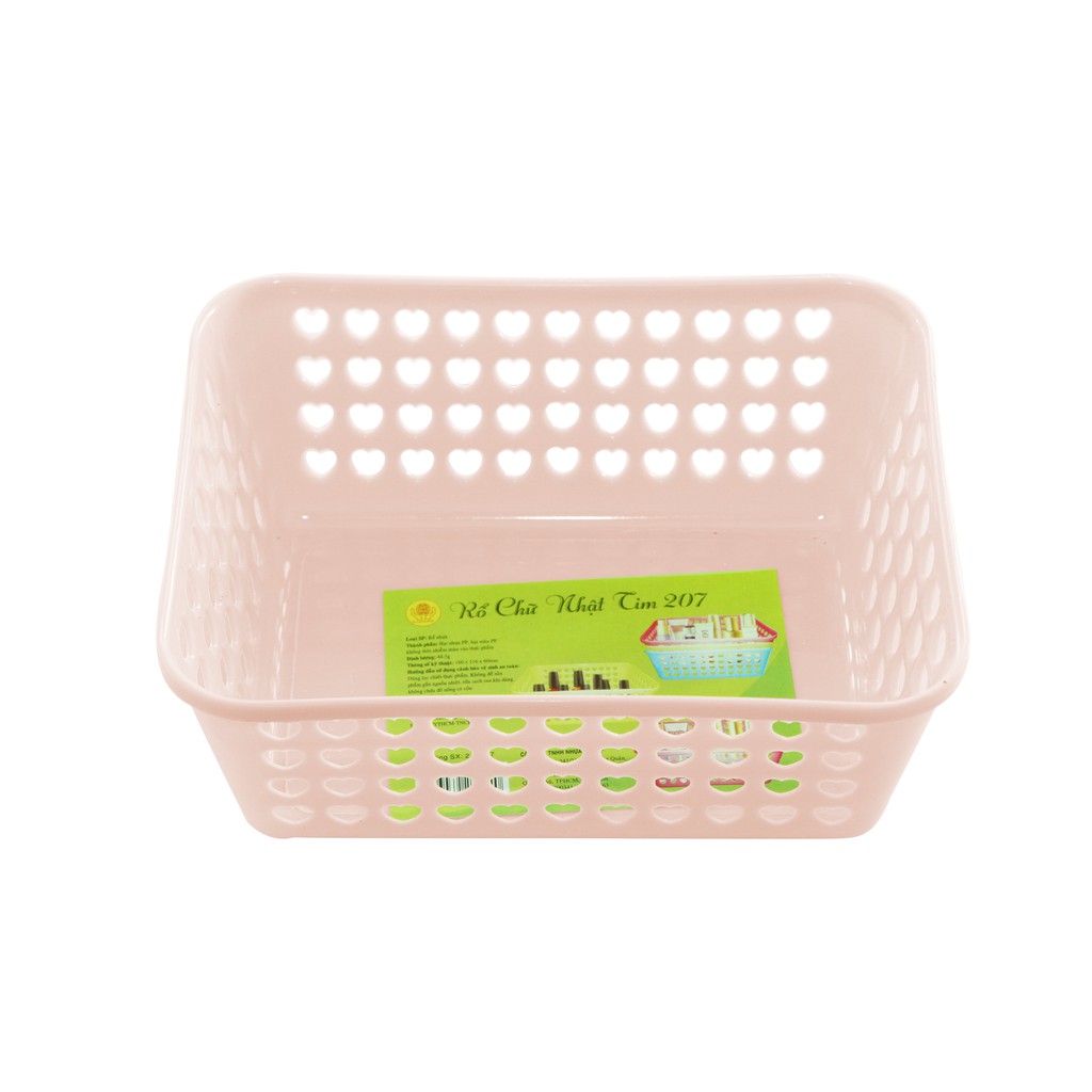 Rổ chữ nhật hình tim TỰ LẬP TL207 - 12cm