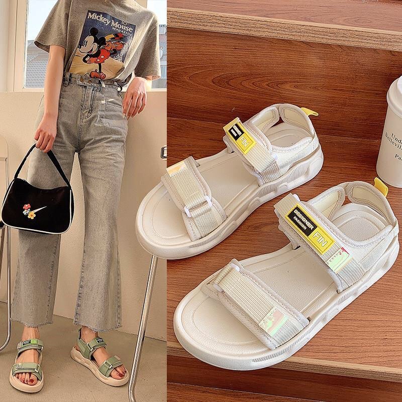 Sandal nữ, dép quai hậu đi học đi làm sẵn 3 màu đen, trắng, xanh