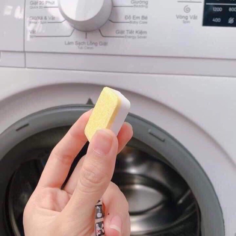 Viên tẩy lồng máy giặt Denkmit Hộp 60 viên loại bỏ mùi hôi cặn bẩn lâu ngày